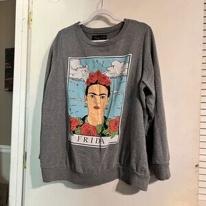 Frida Graphic Gray Sweater